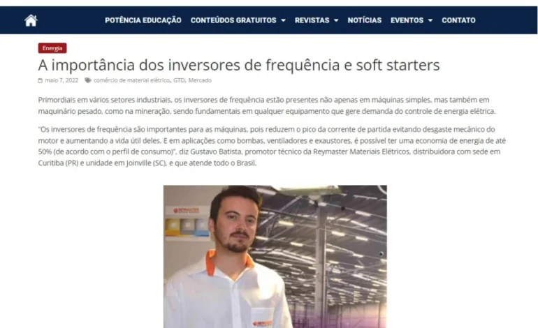 Inversores de frequência e Soft Starters são fundamentais para a proteção e a otimização de máquinas de alta performance