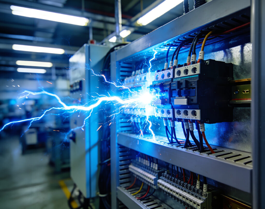 Surtos elétricos na indústria: o que são, quais os riscos reais e como proteger a instalação